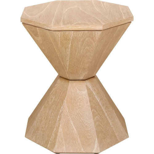 Muska Side End Table in Brushed Sand Beige